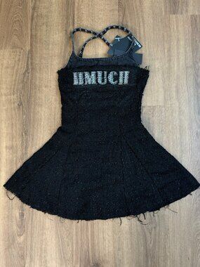 T.C.H Crystal Embellished Tweed Tank Mini dress Streetwear Small